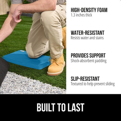 GORILLA GRIP® Extra Thick Patent Pending Supportive Foam Kneeling Pad, Large Cushion Knee Pads for Gardening, Baby Bath Time, Dirt and Water Resistant, Workout and Garden Supplies, 17.5x11, Black