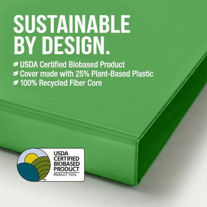 Samsill BioBinder 2 Inch (4-Pack) - Durable Plant-Based 3 Ring View Binder, USDA Certified Biobased, Customizable Nonstick Cover & Spine - 425 Sheet Capacity, Letter Size School Office Organizer