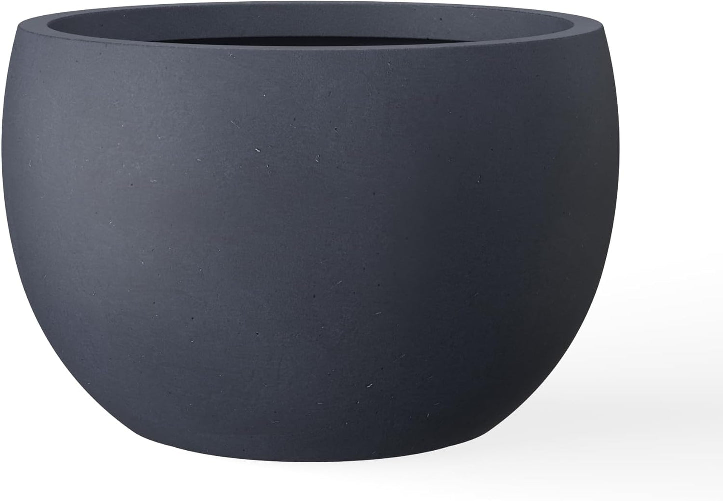 Large Round Bowl Vintage BRN Concrete Planter 19.9" Dia, Outdoor