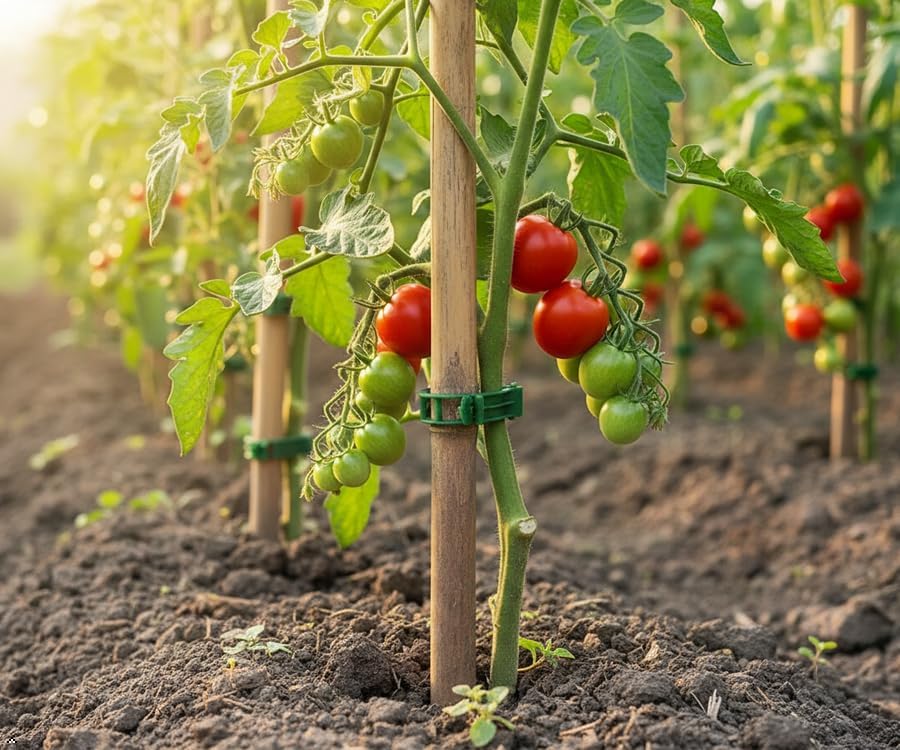 Secured Plastic Plant Clip, New Reusable Plant Support Clips Plastic Clips Tomato Clips for Securing Plants for Climbing Plants, Grape, Vegetable Stems (50, White)
