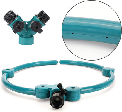 360° Tree Water System Tree Watering Ring Flower Sprinkler Garden Watering Circle Irrigation System for New Tree Outdoor Plants Raised Garden Beds Shrubs Plants, Flower Beds 2Pcs