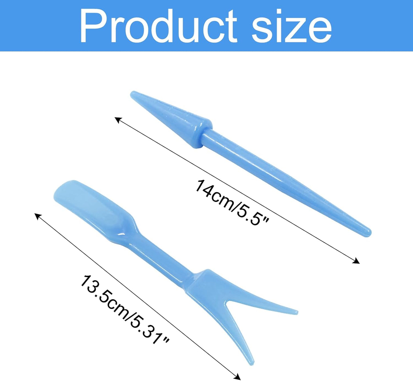 Bivethoi Garden Hand Tools Transplanting Shovel Scoops Kits for Plant Cultivation Digging Care, Set of 6, Blue