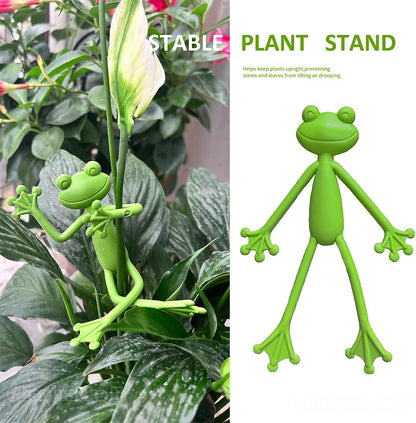 (5Pcs) Frog Plant Stand, Frog Plant Holder, Flower Pot Hugger Plant Climbing Fixture Clips, Cute & Stable Support, Make Your Plants Stand More Upright, For Indoor, Outdoor