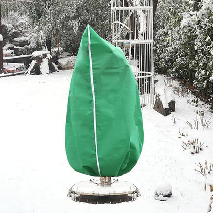 Plant Covers Winter Freeze Protection 1 Pack 78.74'' X 94.49'' Reusable Frost Blanket Tree Wrap Cloth with Drawstring and Zipper for Outdoor Cold Weather - Green