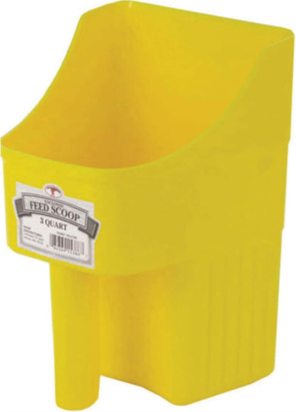 Little Giant® Plastic Enclosed Feed Scoop | Heavy Duty Durable Stackable Feed Scoop with Measure Marks | 3 Quart | Ranchers, Homesteaders and Livestock Farmers | Lime Green