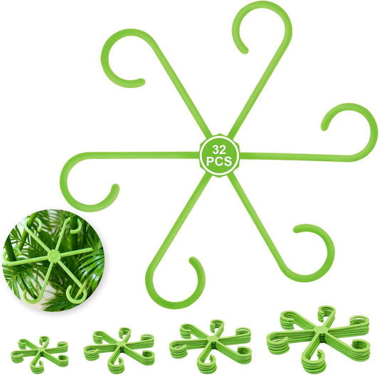 20pcs Plant Stem Support, Unique Design Stem Supports for Indoor Plants, Monstera Plant Support for Thriving Growth, Four Different Size Combinations Indoor Plants Accessories (Green)