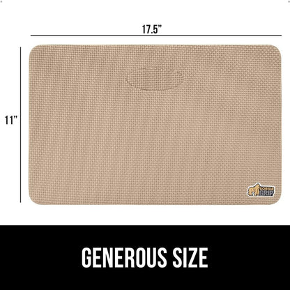GORILLA GRIP® Extra Thick Patent Pending Supportive Foam Kneeling Pad, Large Cushion Knee Pads for Gardening, Baby Bath Time, Dirt and Water Resistant, Workout and Garden Supplies, 17.5x11, Black