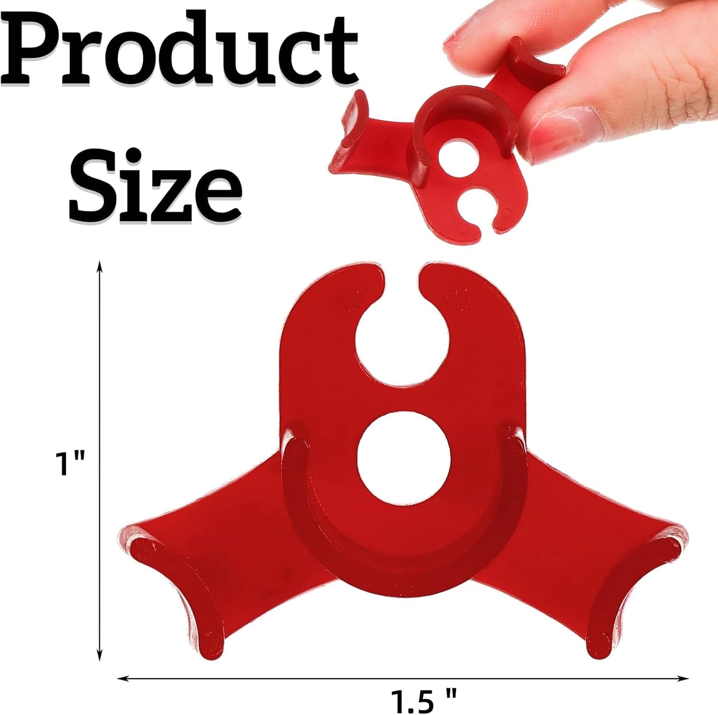 Goaste 100 Pack Plant Training Clips, 90 Degrees Plant Stem Bender, Low Stress Plant Branch Trainer Clips for Flowers, Vegetables, Plant Gardening (Circle Style,Red)