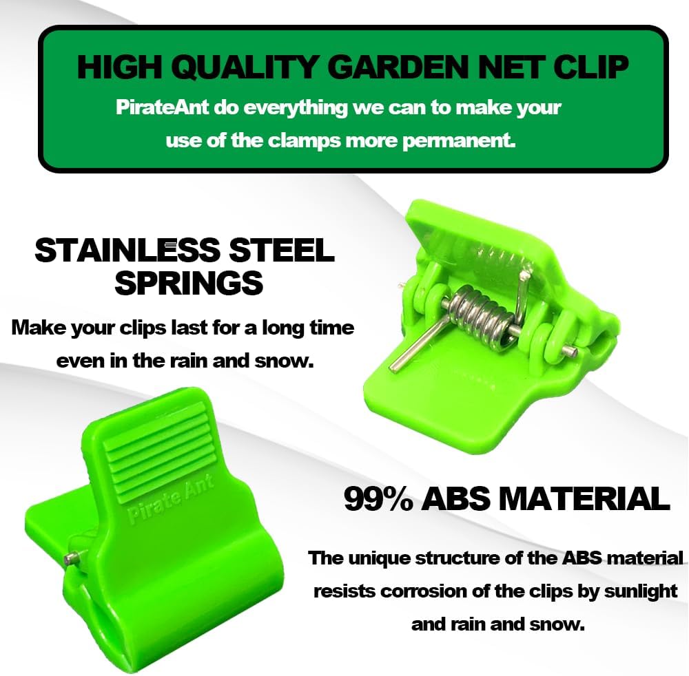 Greenhouse Clamps for 0.32-0.45inch Greenhouse Hoops, Garden Support Frame,Grow Tunnel,Plant Support Stakes.for Fixing Plant Cover,Plastic Sheeting,Film Row Cover,net.(30pcs)