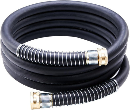 Guitrees Leader Garden Hose 10ft x 5/8", Heavy Duty Short Water Hose, Female to Female Fittings, Five Layered Braiding for Durability, 1000PSI Burst, 300PSI Working (Black) - Colors B