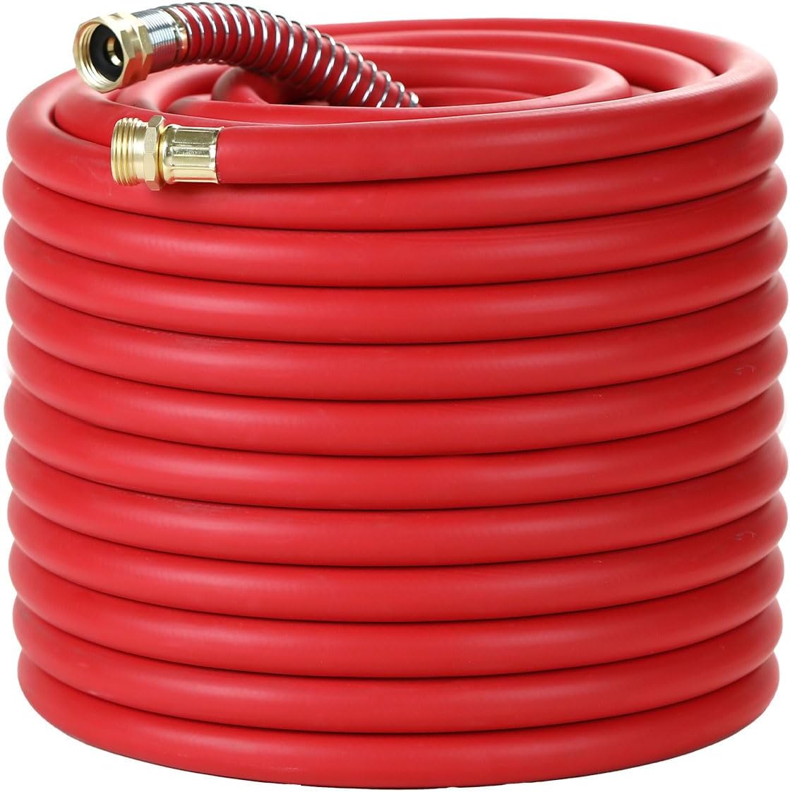 Guitrees Leader Garden Hose 10ft x 5/8", Heavy Duty Short Water Hose, Female to Female Fittings, Five Layered Braiding for Durability, 1000PSI Burst, 300PSI Working (Black) - Colors A