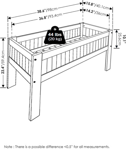 Furinno FG17478 Tioman Outdoor Patio Furniture Hardwood Potting Bench, Natural