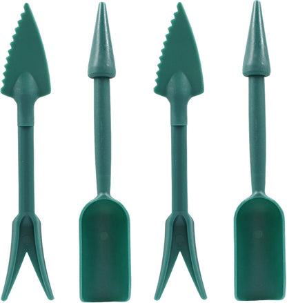 Bivethoi Garden Hand Tools Transplanting Shovel Scoops Kits for Plant Cultivation Digging Care, Set of 6, Blue