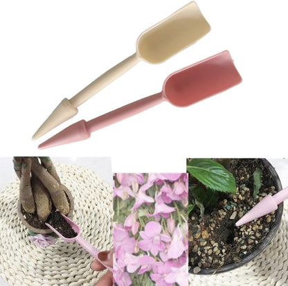 Plastic Garden Shovel Scoop with Transplanter Hand Tools, Colorful Mini Muti-Functional Plant Shovel for Green Plant Potted Soil Loosening (8 Pack)