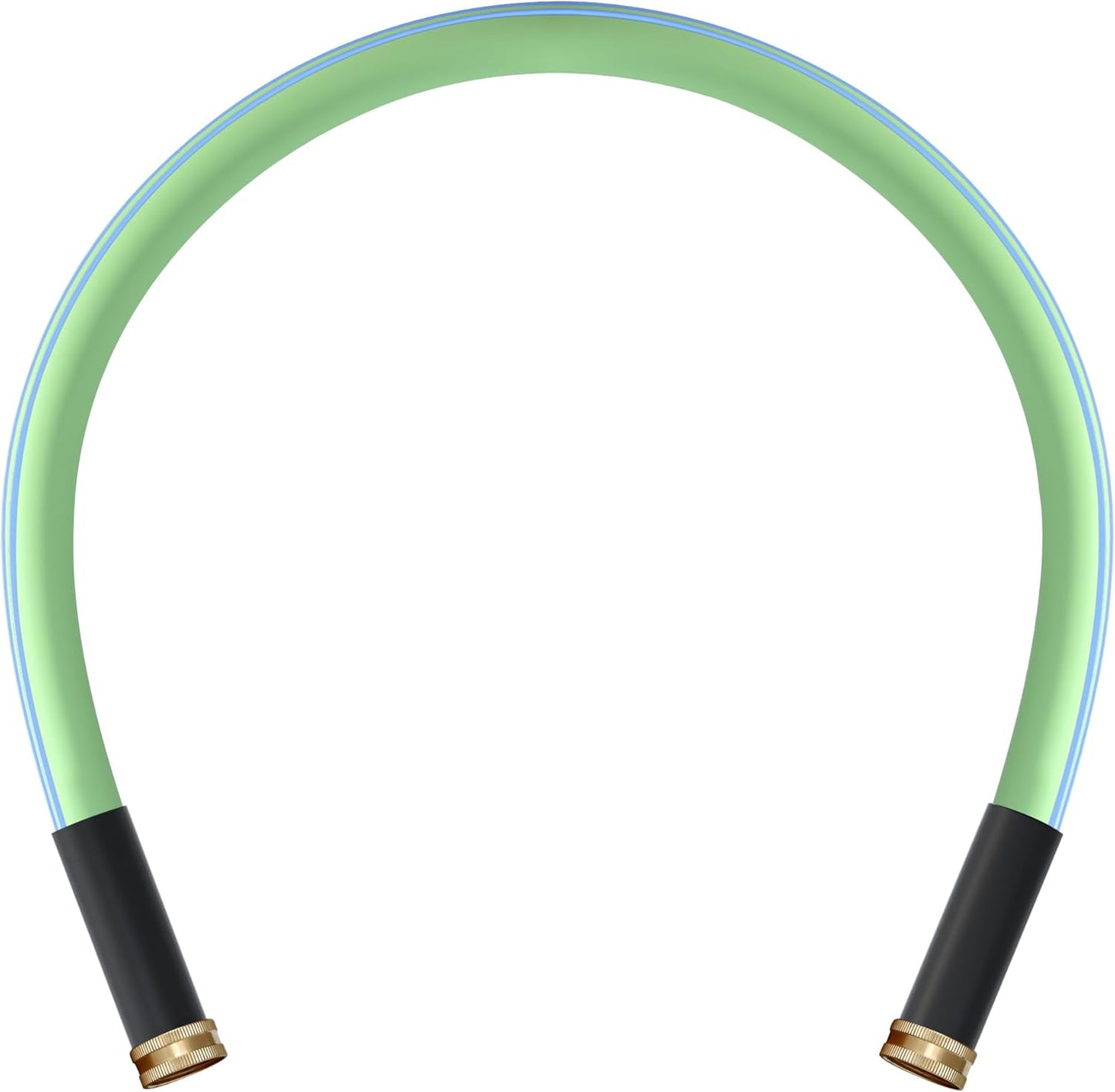 Atlantic Female to Female Heavy Duty Garden Hose 5/8 Inch x 2 ft Black Water Hose Short Connection Leader Hose 2 Foot - Colors A