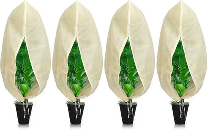 Plant Covers Winter Freeze Protection 1 Pack 78.74'' X 94.49'' Reusable Frost Blanket Tree Wrap Cloth with Drawstring and Zipper for Outdoor Cold Weather - Green