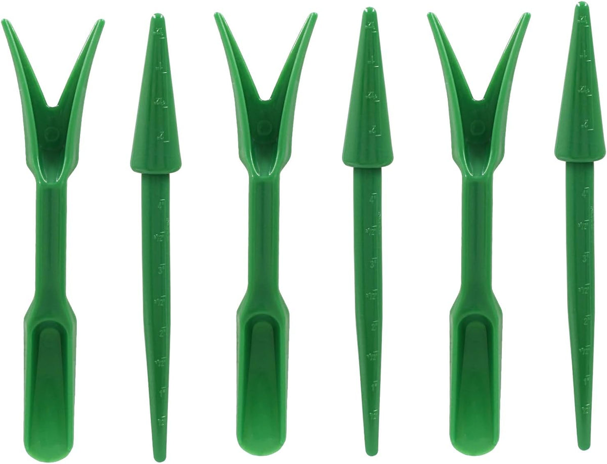 Bivethoi Garden Hand Tools Transplanting Shovel Scoops Kits for Plant Cultivation Digging Care, Set of 6, Blue