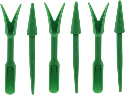 Bivethoi Garden Hand Tools Transplanting Shovel Scoops Kits for Plant Cultivation Digging Care, Set of 6, Blue