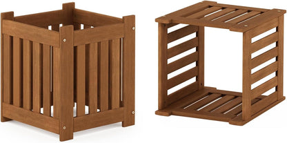 Furinno FG17478 Tioman Outdoor Patio Furniture Hardwood Potting Bench, Natural