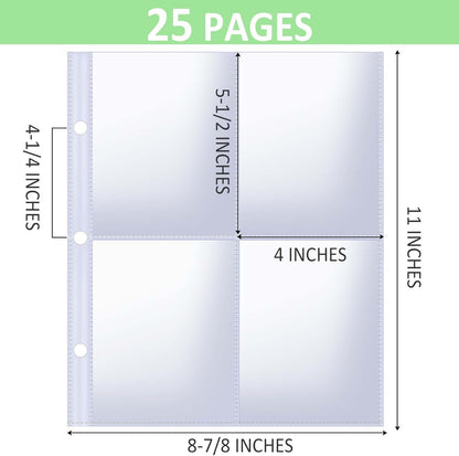 Seed Organizer Garden Seeds Storage Clear Sheet Protectors with 8.5x11 Binder, Seed Packet Organizer Kit