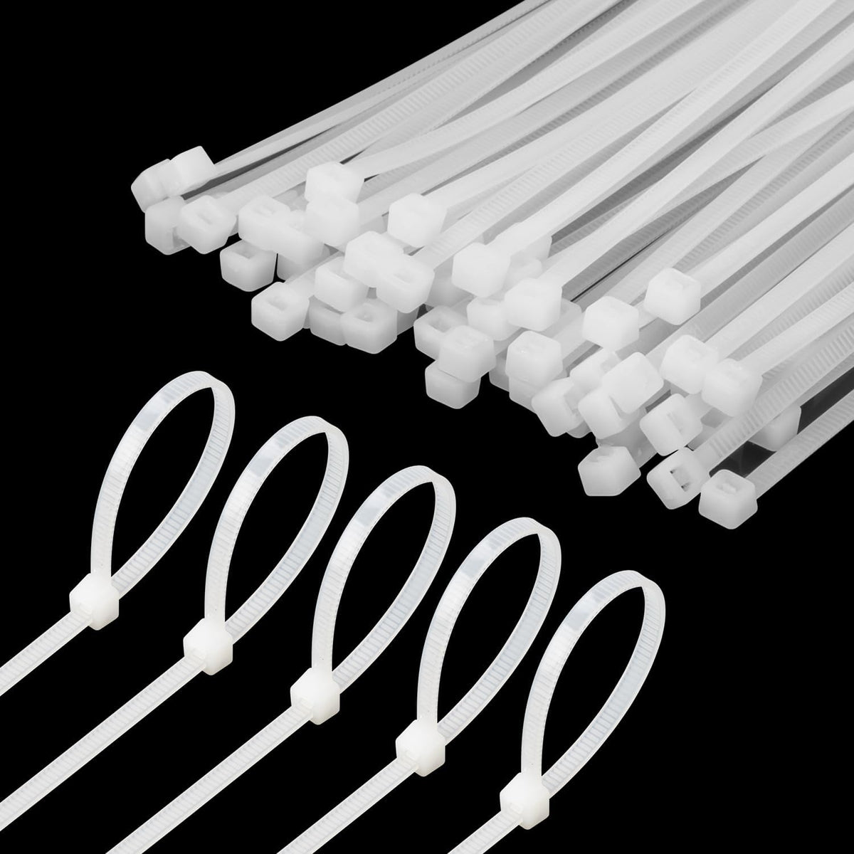 Armpow 8 Inch Garden Green Zip Tie 1000 PCS, 40 Lbs - Small to Medium Zip Tie, Nylon PA66 UV Resistant Cable Tie Heavy Duty for Indoor and Outdoor Use - Ideal for bundling and securing objects