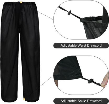 Mosquito Netting Suit Bug Net Mesh Clothing with Hood Outdoor Garden Hunting Camo Protection from Fly Insects Bugs