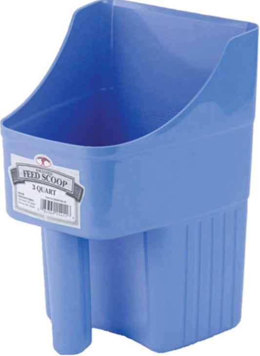 Little Giant® Plastic Enclosed Feed Scoop | Heavy Duty Durable Stackable Feed Scoop with Measure Marks | 3 Quart | Ranchers, Homesteaders and Livestock Farmers | Lime Green