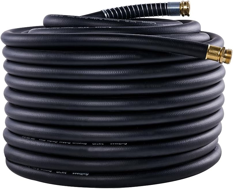 Guitrees Leader Garden Hose 10ft x 5/8", Heavy Duty Short Water Hose, Female to Female Fittings, Five Layered Braiding for Durability, 1000PSI Burst, 300PSI Working (Black) - Colors B