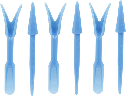 Bivethoi Garden Hand Tools Transplanting Shovel Scoops Kits for Plant Cultivation Digging Care, Set of 6, Blue