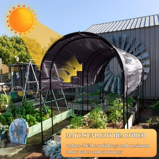 Cool Area 55% 6.5x10ft Sunblock Shade Cloth Cover Mesh UV Resistant Net for Garden Flower Plant Greenhouse, Black