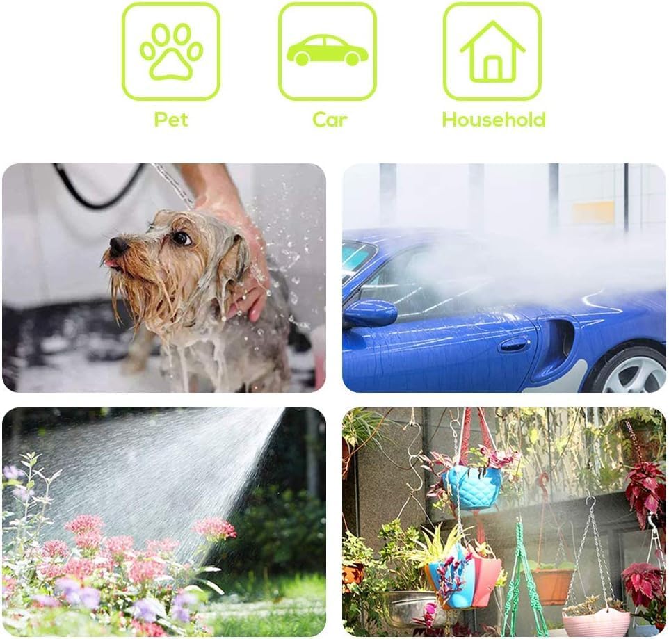 YEFA Retractable Garden Hose Reel - Convenient 50 FT Portable Hose with 6-Function Spray Nozzle for Versatile Watering, Cleaning, and More (Green)