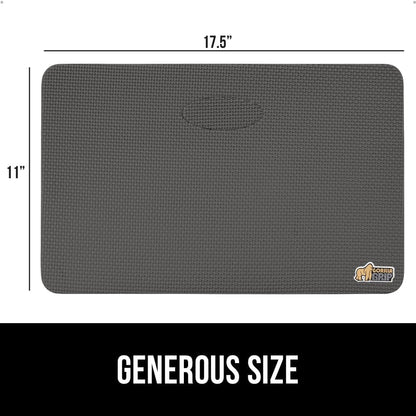 GORILLA GRIP® Extra Thick Patent Pending Supportive Foam Kneeling Pad, Large Cushion Knee Pads for Gardening, Baby Bath Time, Dirt and Water Resistant, Workout and Garden Supplies, 17.5x11, Black