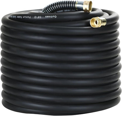 Guitrees Leader Garden Hose 10ft x 5/8", Heavy Duty Short Water Hose, Female to Female Fittings, Five Layered Braiding for Durability, 1000PSI Burst, 300PSI Working (Black) - Colors A
