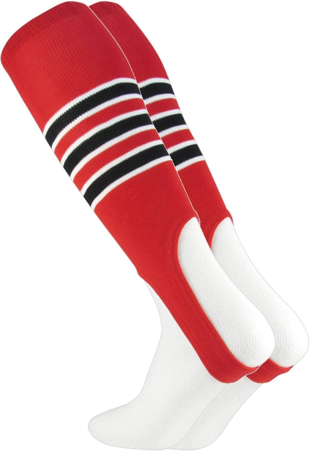 TCK Striped Baseball Stirrups Softball Stirrups 7 Inch - Colors A
