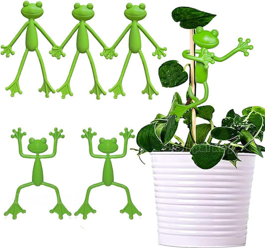 (5Pcs) Frog Plant Stand, Frog Plant Holder, Flower Pot Hugger Plant Climbing Fixture Clips, Cute & Stable Support, Make Your Plants Stand More Upright, For Indoor, Outdoor