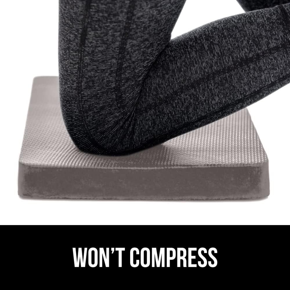 GORILLA GRIP® Extra Thick Patent Pending Supportive Foam Kneeling Pad, Large Cushion Knee Pads for Gardening, Baby Bath Time, Dirt and Water Resistant, Workout and Garden Supplies, 17.5x11, Black