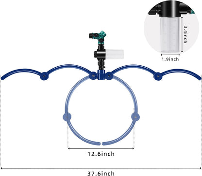 360° Tree Water Sprinkler,Tree Root Watering Tool,Water Ring Sprinkler Irrigation System for Outdoor Plants Raised (Blue)
