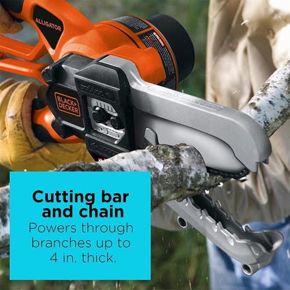 BLACK+DECKER 20V MAX* Alligator Lopper Cordless Chainsaw, Tool Only (LLP120B)