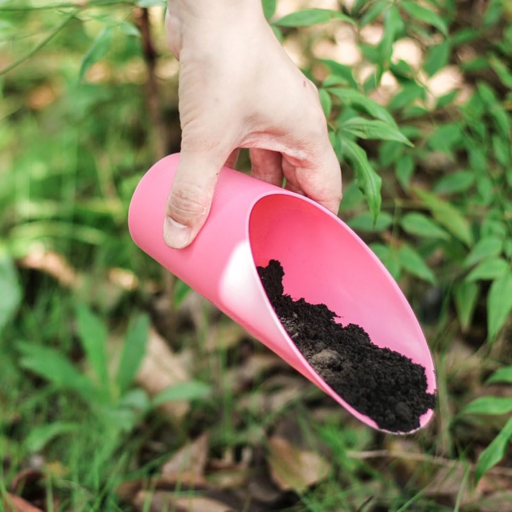 6Pcs Plastic Bonsai Soil Scoops Colorful Garden Soil Scoops Small Potting Scoopers Bucket Shovel Potted Succulent Planting Potting Cup Gardening Tools for Home Gardening Use, Random Color
