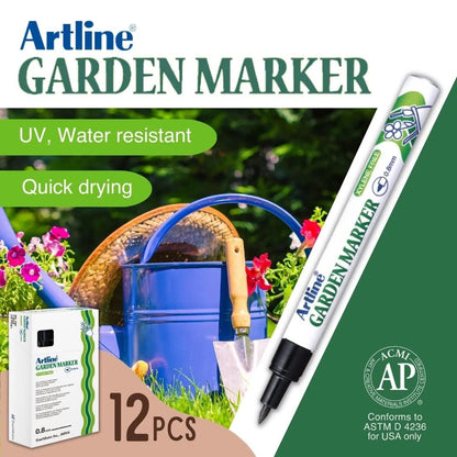 Artline Garden Marker | Water Resistant | Quick Dry Ink Great For Outside Use (4 Markers)