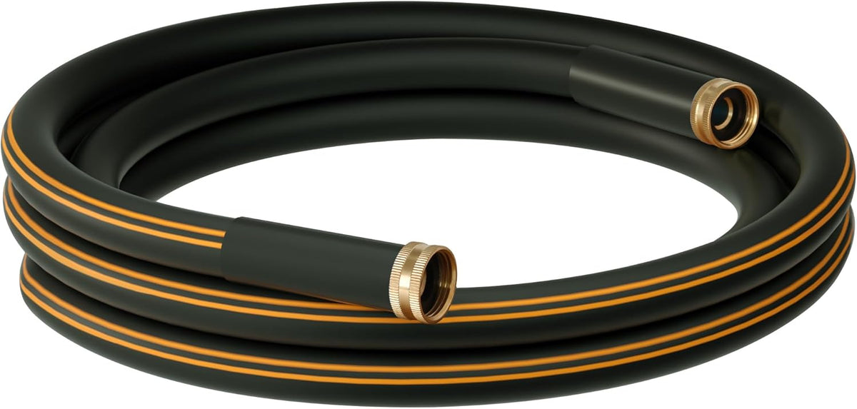 Atlantic Female to Female Heavy Duty Garden Hose 5/8 Inch x 2 ft Black Water Hose Short Connection Leader Hose 2 Foot - Colors C