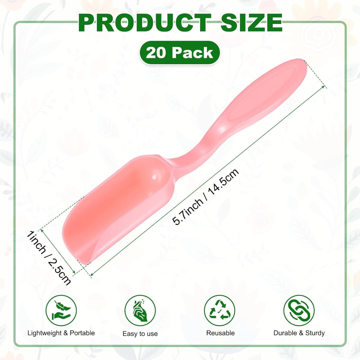 M METERXITY 20-Pack Mini Gardening Shovel Spoons, Plastic Garden Soil Scoops for Cultivation Digging Transplanting/Flower Planting/Plant Succulent, Colorful Small Gardening Tools [Multicolor]