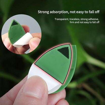 LUOTIVON 24 Pcs Plant Climbing Wall Fixture Clips, Plant Fixer Invisible Wall Vines Fixing Clips with 24 Pcs Acrylic Adhesive Sticker, Self-Adhesive Hook Plant Vine Support Holder