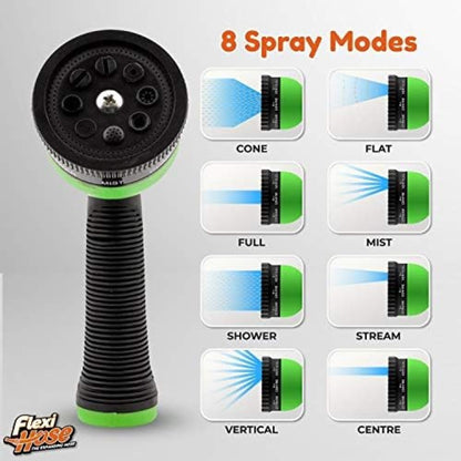 Flexi Hose Lightweight Expandable Garden Hose, 150FT -Retractable Garden Hose, Water Hose - No-Kink Flexibility, 3/4 Inch Solid Brass Fittings and Double Latex Core