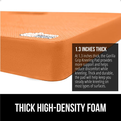 GORILLA GRIP® Extra Thick Patent Pending Supportive Foam Kneeling Pad, Large Cushion Knee Pads for Gardening, Baby Bath Time, Dirt and Water Resistant, Workout and Garden Supplies, 17.5x11, Black