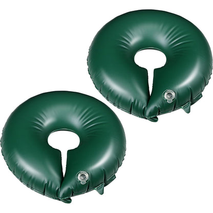 TaoBary 4 Pcs 10 Gallon Tree Watering Ring Bag Slow Release Watering Bag Deep Root Automatic Drip System PVC Drip Irrigation Pouch Donuts for Newly Planted Multi Trunk Trees Shrubs (Black)