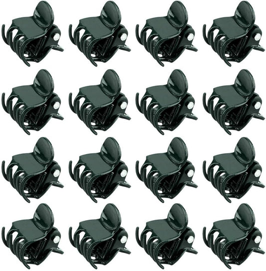 KINGLAKE GARDEN Plant Orchid Clips,100 Pcs Plant Clips Dark Green Plant Orchid Support Clips with Box,Garden Orchid Clips for Supporting Stems Vines Stalks Grow Upright