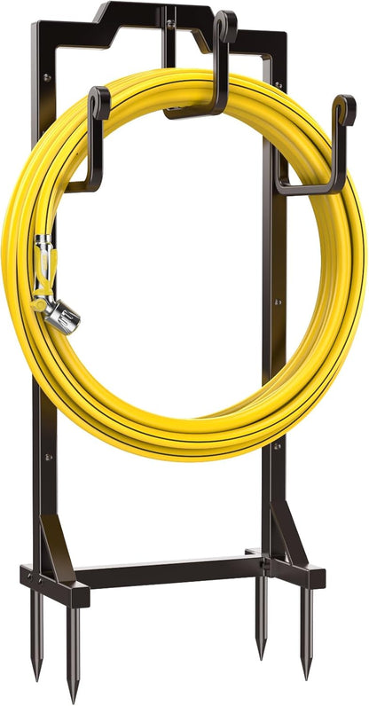 Skycarper Garden Hose Reel Holder Water Hose Hanger Organizer Stand,Black