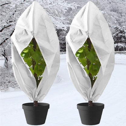 Plant Covers Winter Freeze Protection 1 Pack 78.74'' X 94.49'' Reusable Frost Blanket Tree Wrap Cloth with Drawstring and Zipper for Outdoor Cold Weather - Green