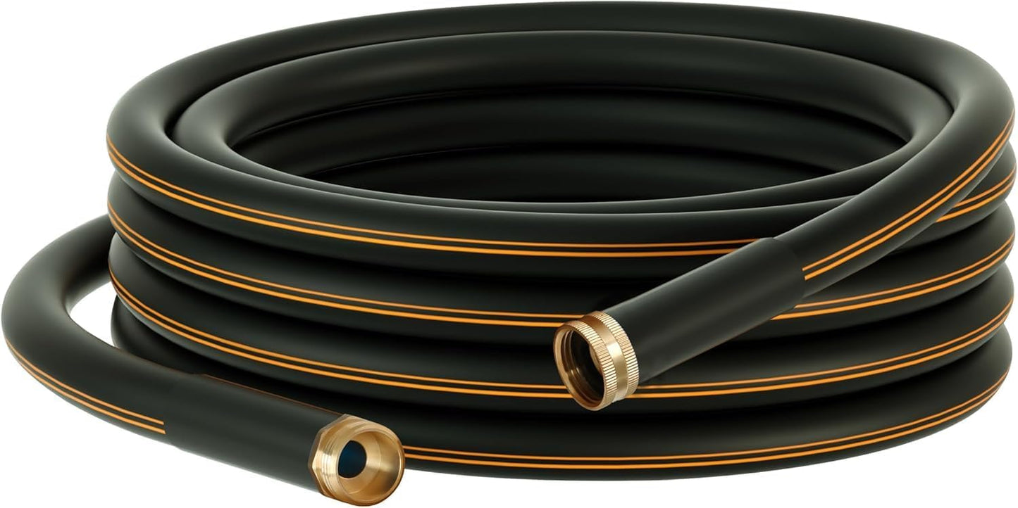 Atlantic Female to Female Heavy Duty Garden Hose 5/8 Inch x 2 ft Black Water Hose Short Connection Leader Hose 2 Foot - Colors A